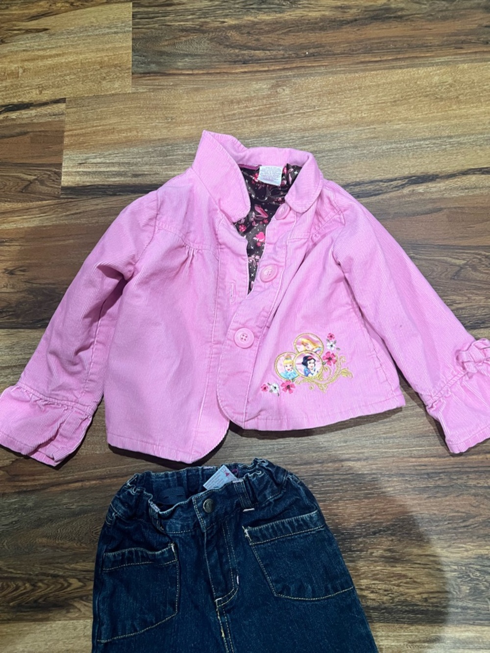 Disney Pink Ruffle Blazer with Embroidered Character - Picture 3 of 5